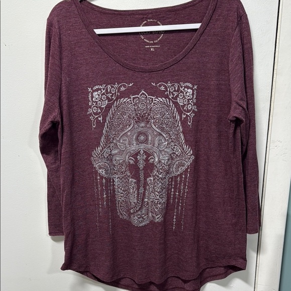Lucky Brand Tops - Women's Purple Graphic Top